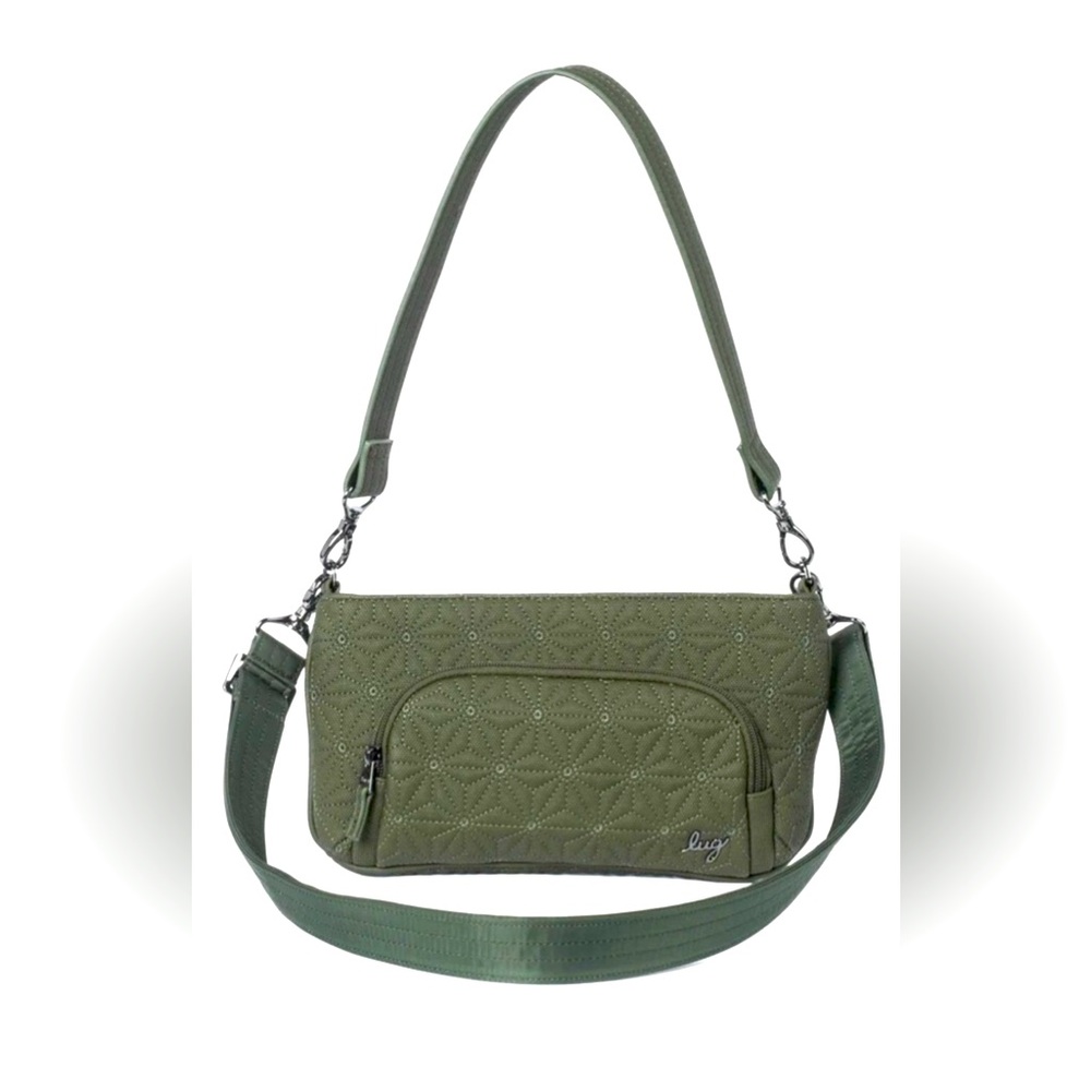 🤌🤌Lug Flyer Matte Luxe VL Olive Crossbody Belt Bag RFID Vegan Leather NWT